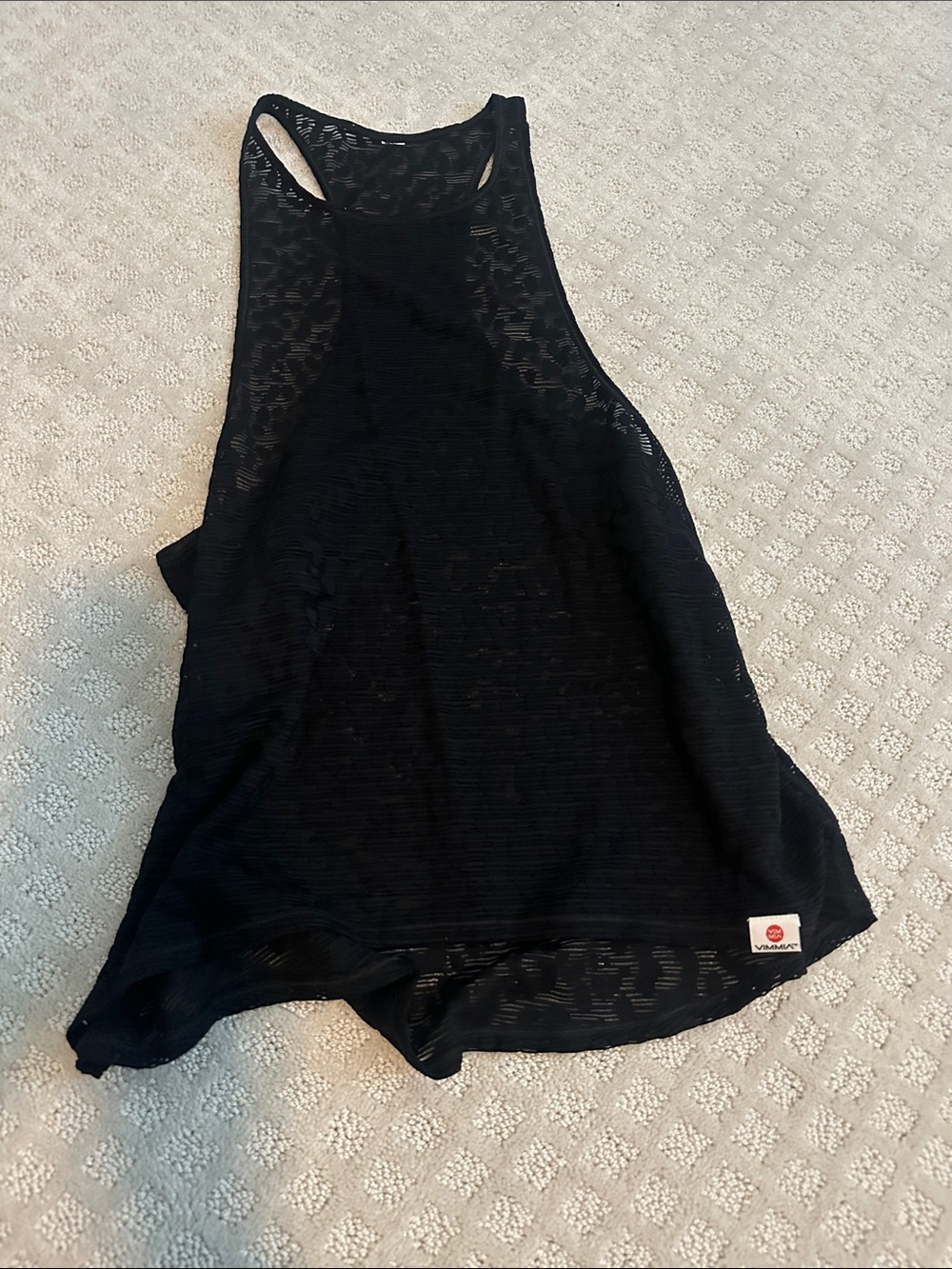 Vimmia Black Semi-Sheer Racerback Tank
